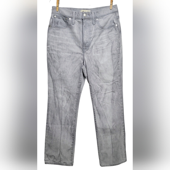 Madewell Women's Slim demi-boot jeans Dekalb wash distressed high rise size 27 - Picture 1 of 14